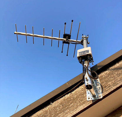 アンテナ倒壊の復旧工事